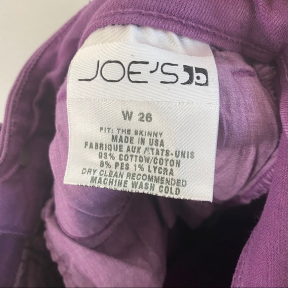 Joe’s Jeans Colored Skinny Jean Purple Passion 26 - Picture 6 of 9
